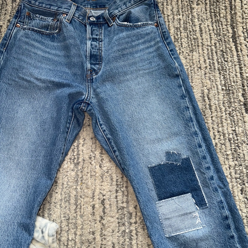 Levi’s Blue Patchwork Jeans